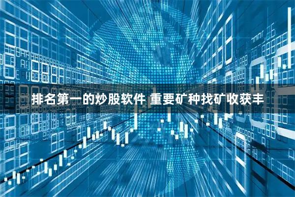 排名第一的炒股软件 重要矿种找矿收获丰